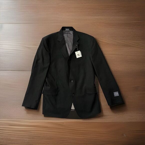 Madison Modern Fit Black‎ Blazer Size 44R Motion Stretch MSRP $240.00